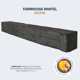 Lexington Hearth Farmhouse Concrete Faux Wood Mantel Shelf in Eclipse