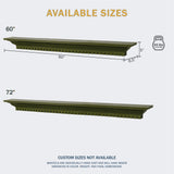 Lexington Hearth Federal Concrete Faux Wood Mantel Shelf Available Sizes