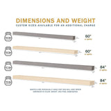 Lexington Hearth Horizon Concrete Faux Wood Mantel Shelf Specs