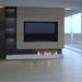 Litedeer Homes Mercury Smart Vapor Fireplace on a ledge under a television