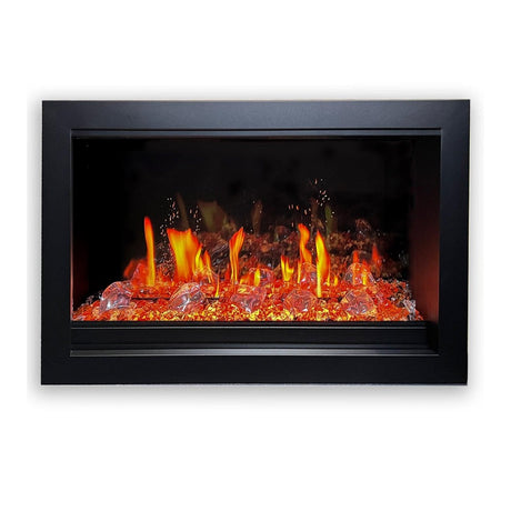 Litedeer Homes LiteStar Electric Fireplace Insert with Crushed Ice Rocks