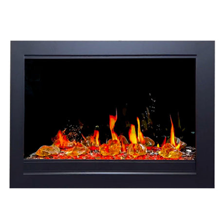 Litedeer Homes LiteStar Electric Fireplace Insert with Reflective Fire Glass