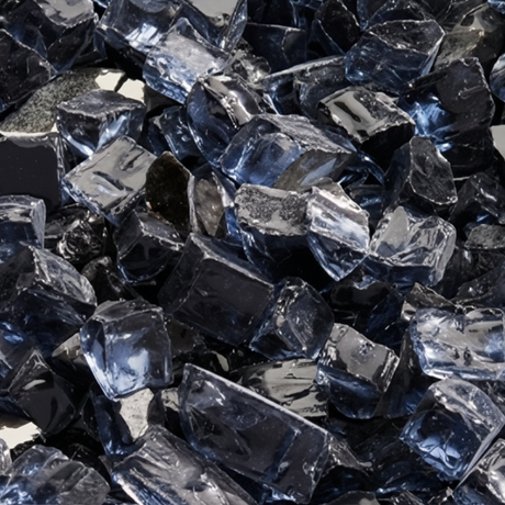 Majestic Crushed Glass Media in Graphite Embers