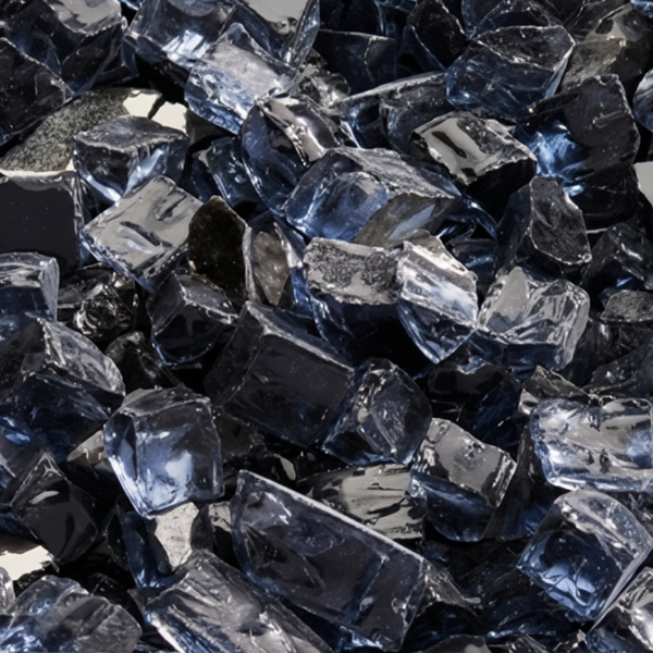 Majestic Crushed Glass Media in Graphite Embers