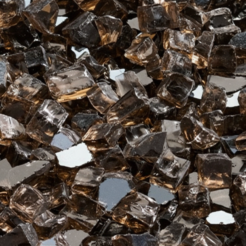 Majestic Crushed Glass Media in Smoked Embers