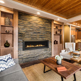 Majestic Echelon II 60-Inch Linear Vented Gas Fireplace in Living Room