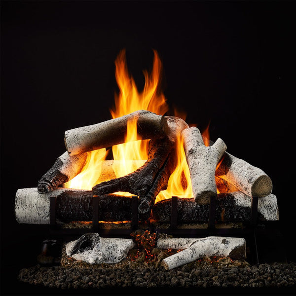Majestic Grand 2-Tier Grand Birch Direct Vent Log Set - front view