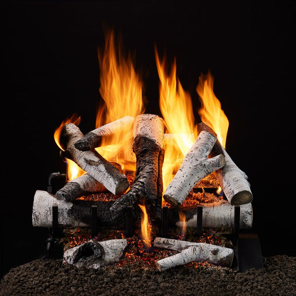 Majestic Grand 3-Tier Grand Birch Direct Vent Log Set - front view