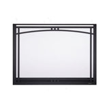 Majestic Manor Arched Overlap Fit Front with ClearVue Mesh in Black