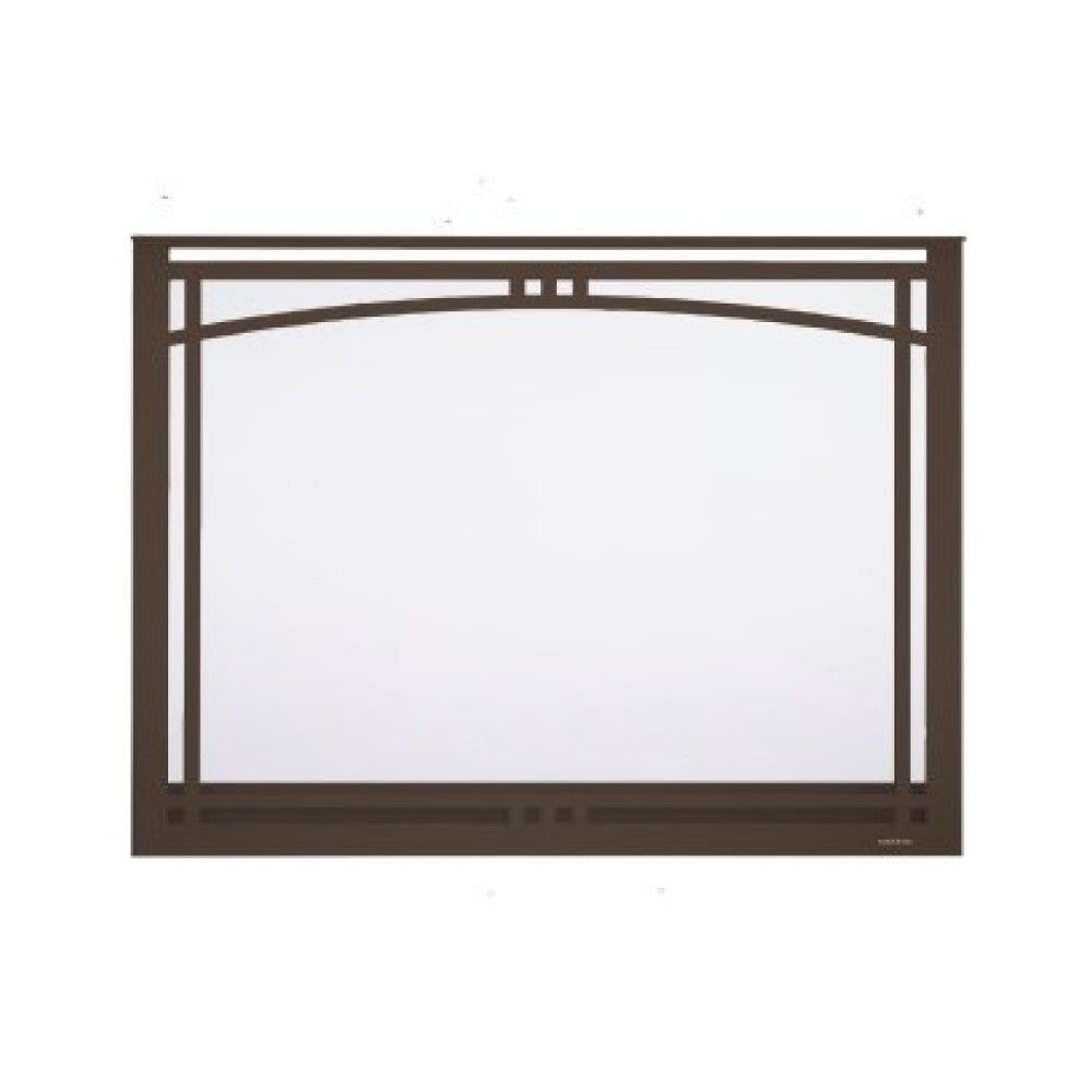 Majestic Manor Arched Overlap Fit Front with ClearVue Mesh in New Bronze