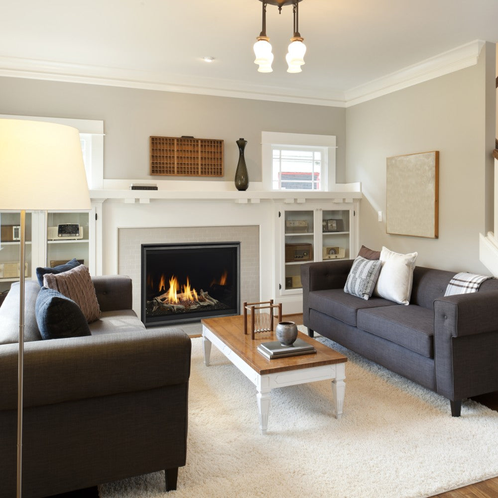 Majestic Meridian 42-Inch Linear Vented Gas Fireplace at Living Room