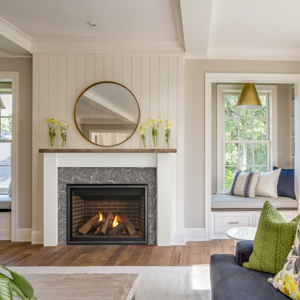 Majestic Meridian 42-Inch Linear Vented Gas Fireplace with Assembled Front