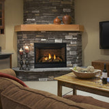 Majestic Quartz 42-Inch Linear Vented Gas Fireplace at Living Room