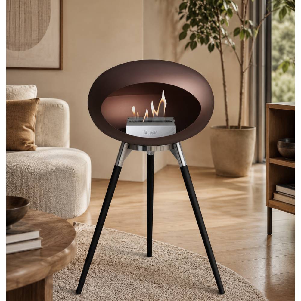 Mocca-Polished Steel Bowl Black Legs 800201
