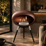 Mocca-Polished Steel Bowl Black Legs 800204
