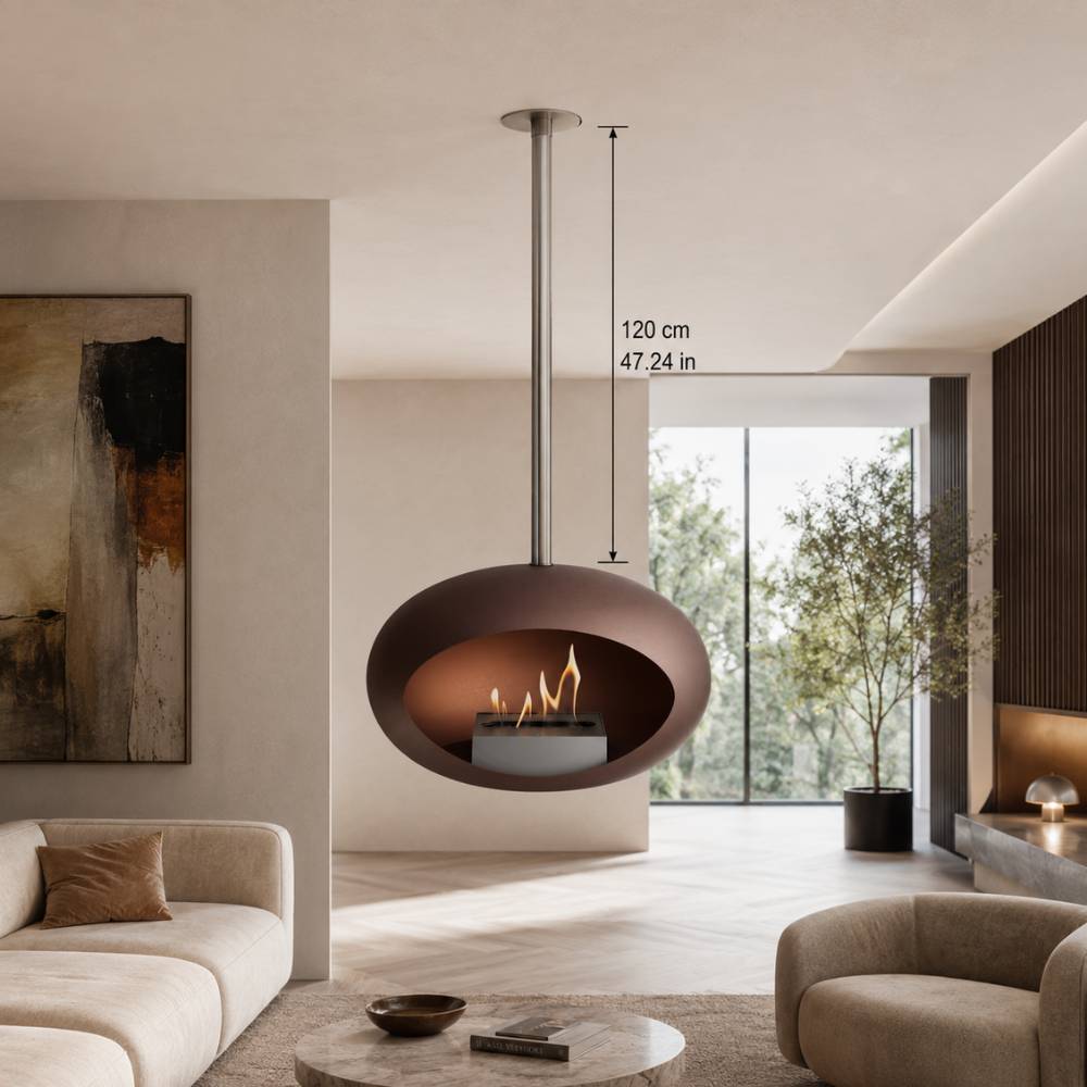 Mocca-Polished Steel Pole 120 cm 47.24 in 800185