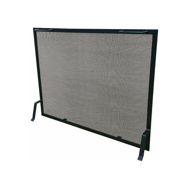 Modern Blaze Flat Steel Fireplace Screen