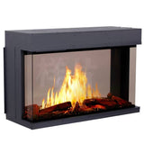Modern Flames Nova Clear 48-Inch Built-In See-Through Electric Fireplace Angled