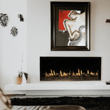 Modern Flames Orion 52 in Living Room with Painting Above