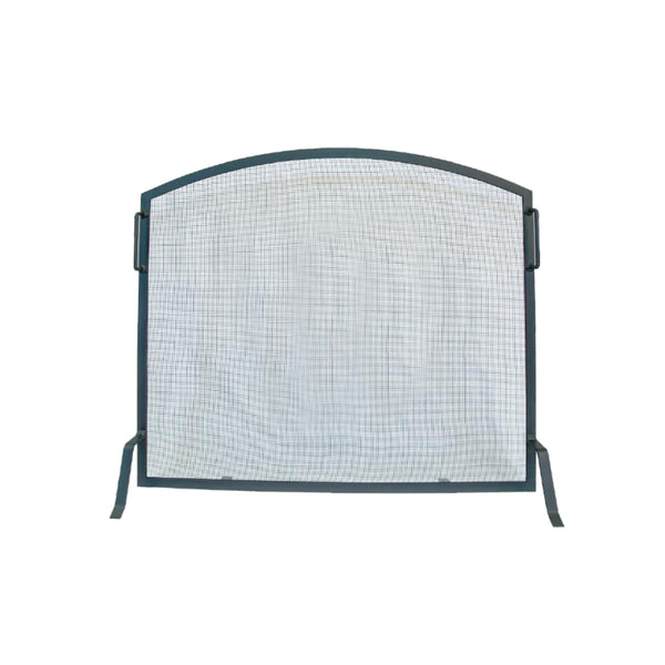 Modern Blaze Flat Steel Fireplace Screen with arched top