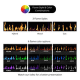 
Modern Flames Orion Multi Smart Virtual Electric Fireplace Flame Styles and Colors