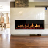   Modern Flames Orion Multi Smart Virtual Electric Fireplace In The Kitchen Right Corner Open
