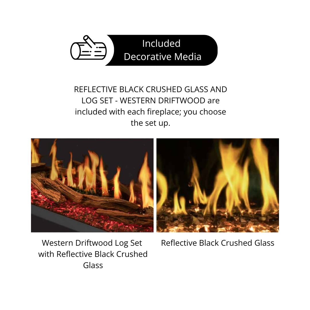 
 Modern Flames Orion Multi Smart Virtual Electric Fireplace Included Decorative Media
