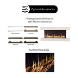 Modern Flames Orion Multi Built-In/Wall Mounted Smart Virtual Electric Fireplace with Real Flame Effect