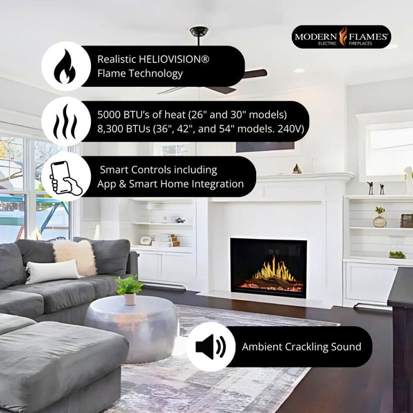 Modern Flames Orion Traditional Fireplace Features