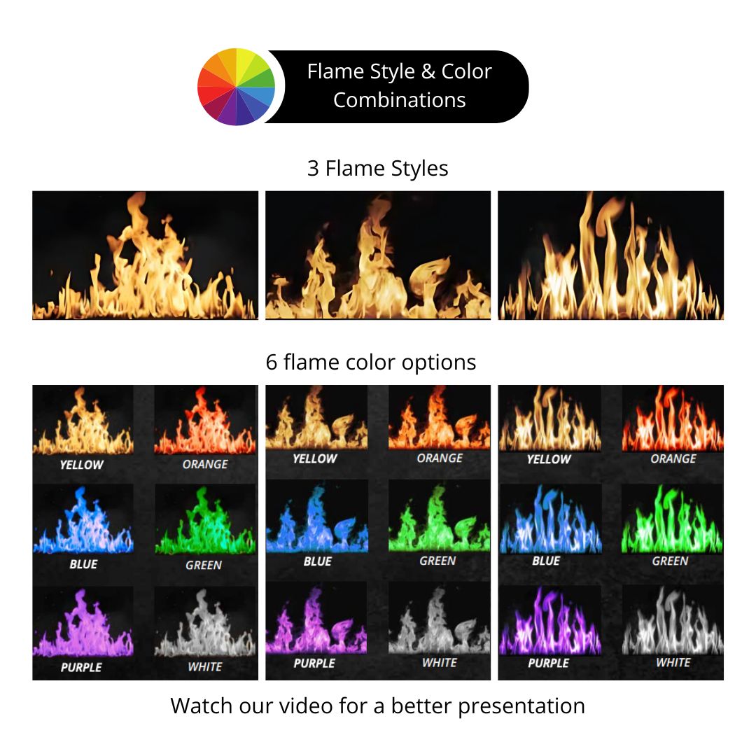 Modern Flames Orion Traditional Fireplace Flame Styles and Colors