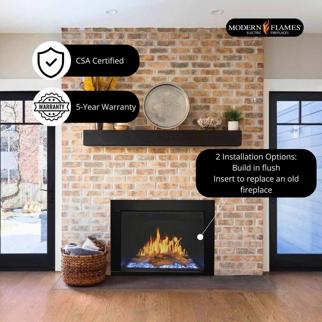 Modern Flames Orion Traditional Fireplace Safety and Warranty