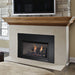 monessen solstice 33-inch vent-free gas fireplace installed below a tv