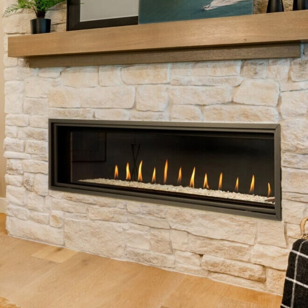 Montigo DelRay 60-Inch Direct Vent Basic Linear Gas Fireplace at Living Room