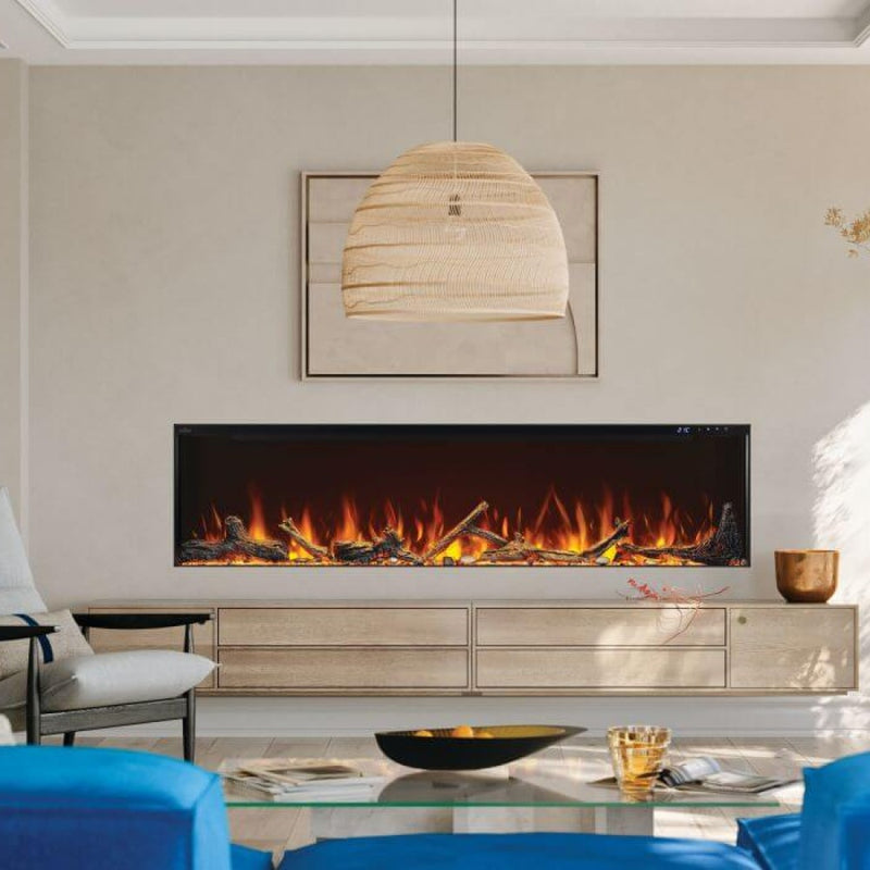 Napoleon Astound FlexMount Smart Electric Fireplace in Straight Livingroom
