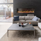 Napoleon Luminex 65-Inch Built-In Smart Electric Fireplace in a contemporary living room