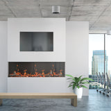 Napoleon Luminex 65-Inch Built-In Smart Electric Fireplace by a conference room
