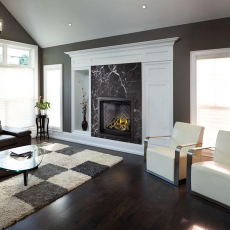 Napoleon Altitude X 36-Inch Gas Fireplace in Traditional Living Room
