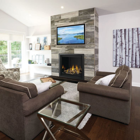 Napoleon Altitude X 42-Inch Gas Fireplace in Traditional Living Room