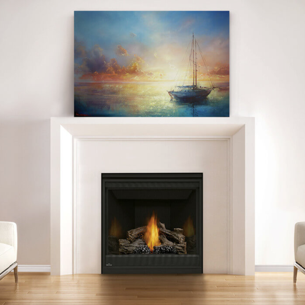 Napoleon Ascent 42-Inch Gas Fireplace in Minimalist Living Room