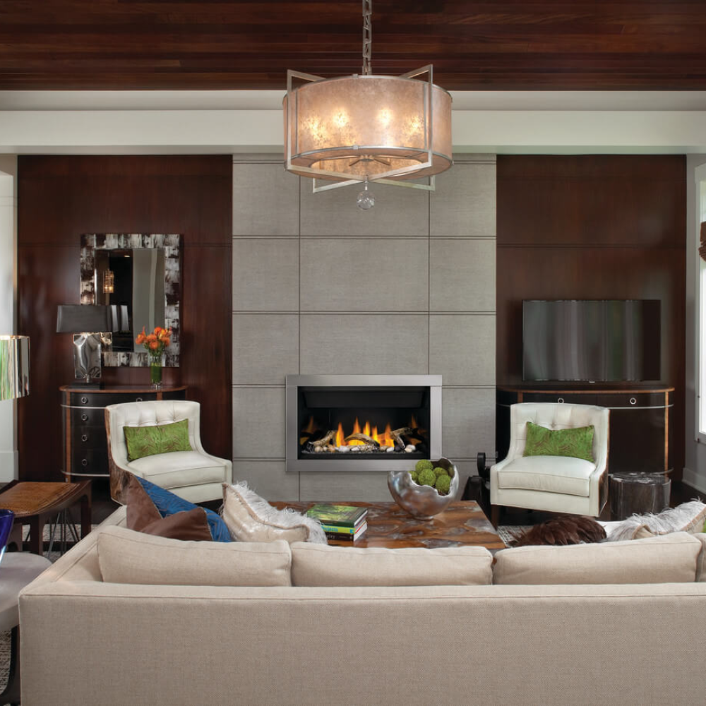 Napoleon Ascent Linear 36-Inch Gas Fireplace in Living Room