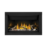 Napoleon Ascent Linear 36-Inch Gas Fireplace with Beach Fire Log Set - Mineral Rock Media