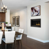 Napoleon Ascent Linear 42-Inch Gas Fireplace in Dining Room