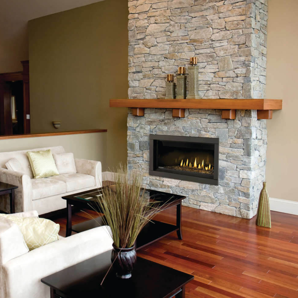Napoleon Ascent Linear 42-Inch Gas Fireplace in Traditional Living Room