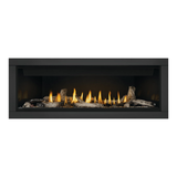 Napoleon Ascent Linear 56-Inch Gas Fireplace with Beach Fire Log Set