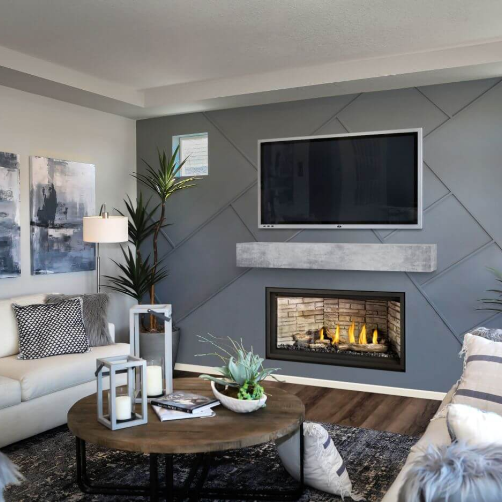 Napoleon Ascent Linear Premium 42-Inch Gas Fireplace in Cozy Living Room