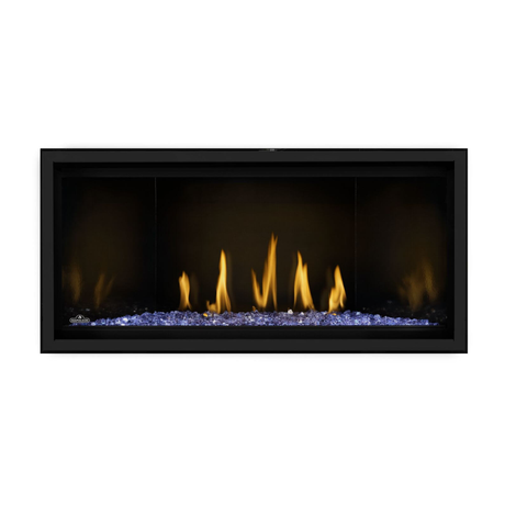 Napoleon Ascent Linear Premium Gas Fireplace with Blue Glass Embers Media Kit