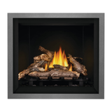 Napoleon Elevation Gas Fireplace with Black Illusion Glass Panels - Gunmetal Finish Trim
