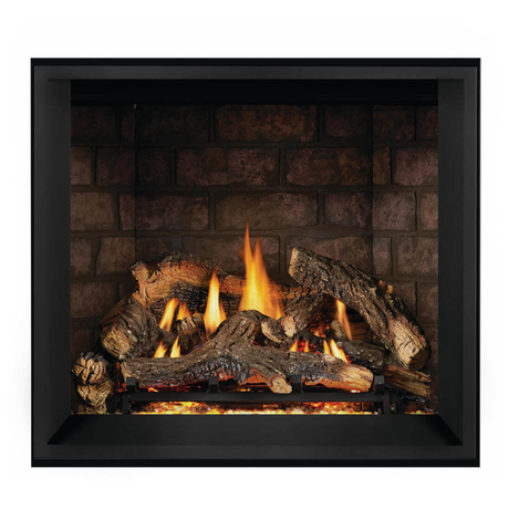 Napoleon Elevation X 36-Inch Gas Fireplace with Split Oak Log Set - Newport Panels