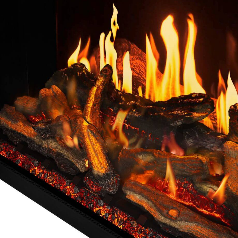Napoleon Elevation X Built-in Smart Electric Fireplace with Orange Top Light