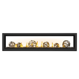 Napoleon Vector See-Through 74-Inch Gas Fireplace with Wrought Iron Globes Media Set